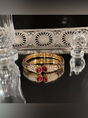 Gold-Tone Crystal Bangle